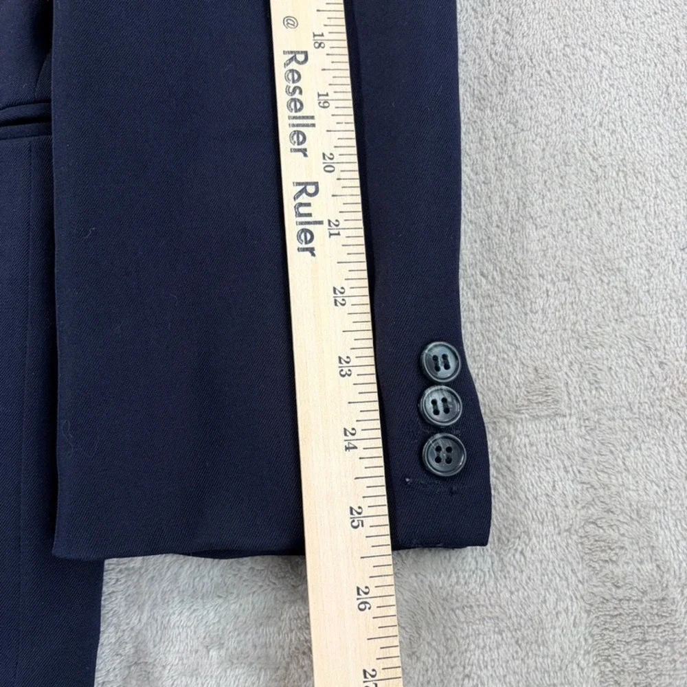 Vintage Tessuto Marzotto Italia Double Breasted Blazer Sport Coat Navy Men 40L